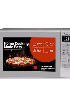 Panasonic 20 L Solo Microwave Oven (NN-ST26JMFDG, Silver, Stainless steel cavity with 51 Auto cook Menus)