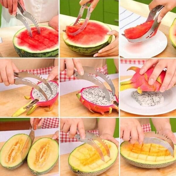Medigo Stainless Steel Water Maleon Slicer And Cutter And Peeler For Home And Fruit Shop Watermelon Slicer - Image 5