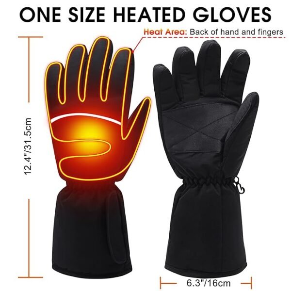 Magnolia Battery Heated Gloves for Women Men, Electric Heating Gloves for Motorcycle Driving Skiing Hunting Working - Image 2