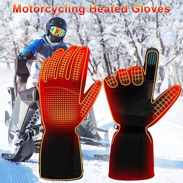 Magnolia Battery Heated Gloves for Women Men, Electric Heating Gloves for Motorcycle Driving Skiing Hunting Working - Image 4