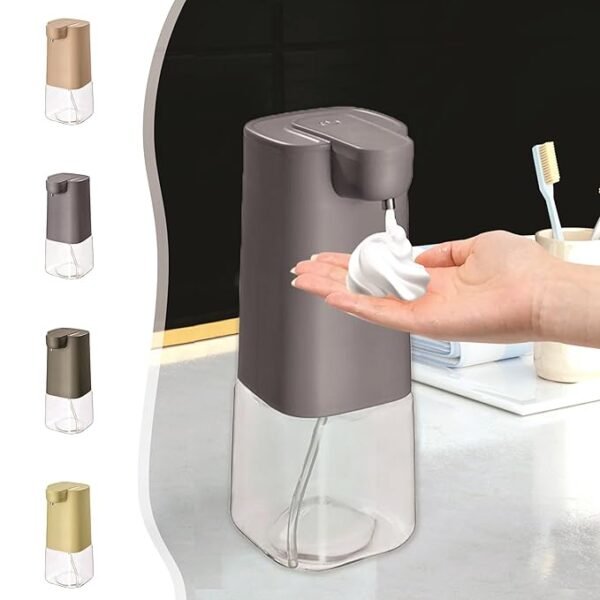 ZYLUS Smart Hand Washer Automatic Foaming Soap Dispenser, Touchless Hand Soap Dispenser 350ml with Advanced Infrared Sensor, Rechargeable 2000mAh, IPX4 Water Proof ((Grey))