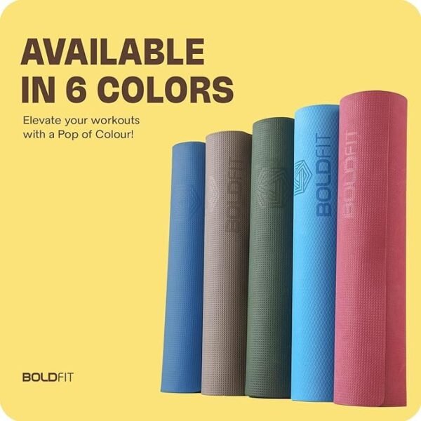 Boldfit Ethylene Vinyl Acetate Yoga Mats For Women Yoga Mat For Men Exercise Mat For Home Workout Gym Mat Anti Slip Yoga Mat 4Mm Workout Mat Yoga... - Image 6
